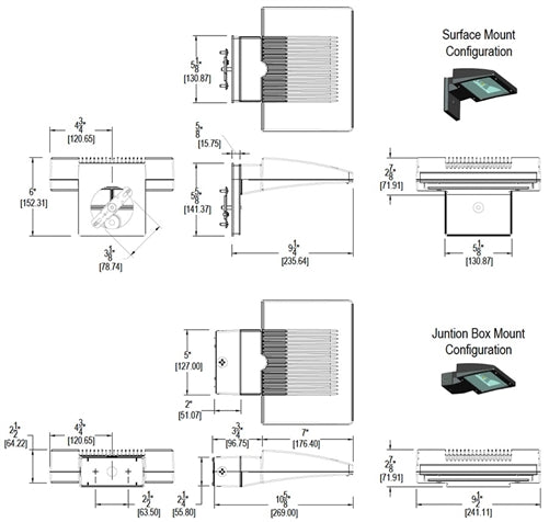 RAB WPLED26Y/PC LED 26W Wallpack, 120V Button Photocell, 3000K (Warm), 1994 Lumens, 83 CRI, 120V, Standard Operation, Bronze Finish