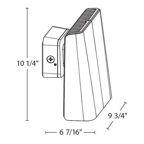 RAB WPLEDL 113/85/58W Field-Adjustable Wall Pack, 3000/4000/5000K, Wet Location, Photocell, Bronze