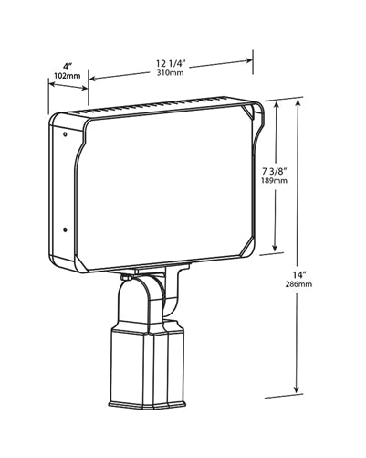 RAB X34-150LSF-830/U 130W LED Floodlight, 18000 Lumens, 3000K Color Temperature, 80CRI, Slipfitter 120-277V, Dimming, Bronze