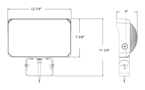 RAB X34XXLT LED Floodlight 160/140/120W, 17458-24168 Lumens, Trunnion Mount, 3000K/4000K/5000K Color Temperature, 120/277V, Bronze