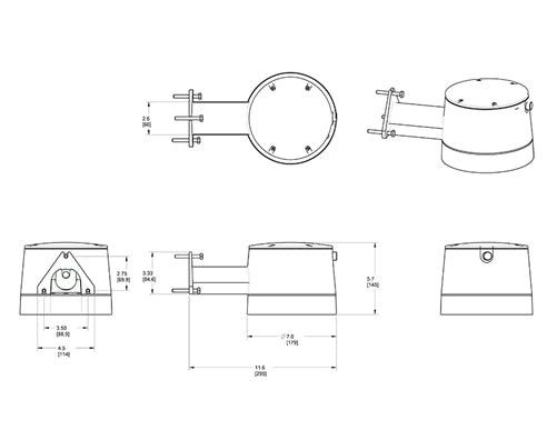 RAB YBLED26N Yardblaster 26W Neutral LED 120V Integrated Photocell, 4000K Color Temperature, 84 CRI, Wall Mount, Silver Gray Finish