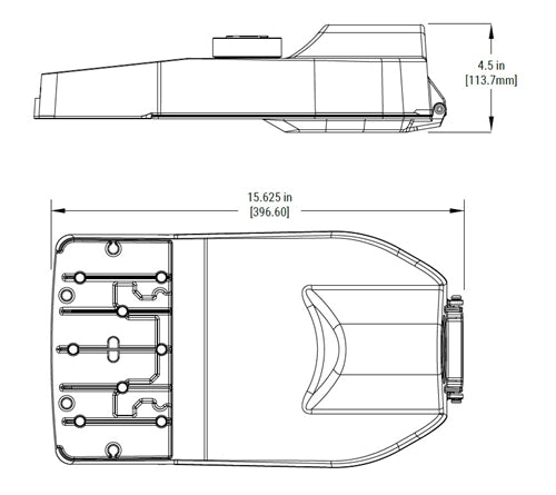 Streetworks ARCH2-80-740-U-T4W-AP-10K 80W Archeon Contemporary Size 2 Roadway Light, 70 CRI, 4000K, 120-277V, Type IV Wide Distribution, Grey Finish, Series 10kV UL 1449 Surge Protection Device