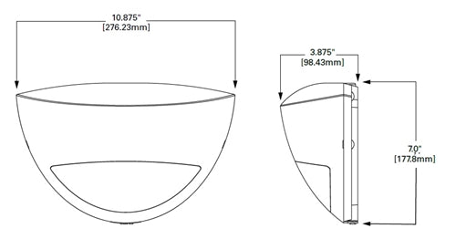 Sure Lites AEL231BZSD Architectural Emergency Light, 3000K Color Temperature, Bronze Housing, Self-Diagnostics