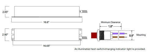 Sure Lites EBPLEDC1HV-20W 20W Emergency LED Driver, High Voltage