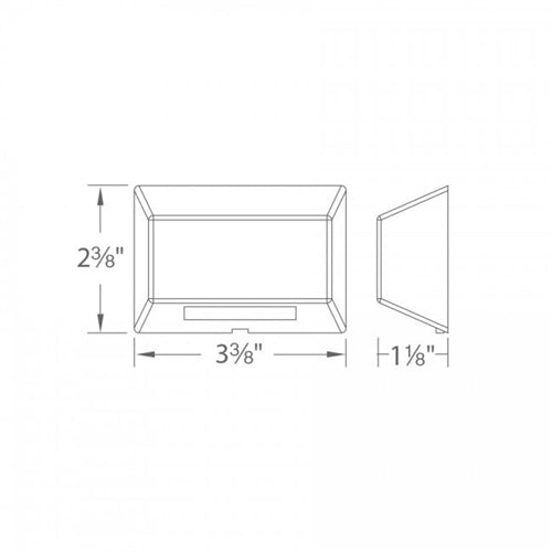 WAC Lighting 3031-27BBR Deck and Patio Rectangle LED Light, 2700K Color Temperature, Bronze on Brass