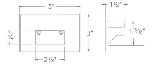 WAC Lighting 4011-30WT 12V Rectangle Step Light, 3000K Color Temperature, 90 CRI, Cast Stainless Steel