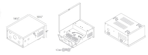 WAC Lighting 9600-TRN-SS 600W 12-15V Outdoor Magnetic Transformer