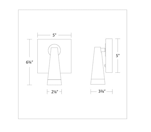 WAC Lighting BL-48007-BK/BN 9W 7" Arne Swing Arm LED Wall Sconce, 3000K Color Temperature, 90 CRI, 100-240 VAC, 168 Lumens, Black/Brushed Nickel