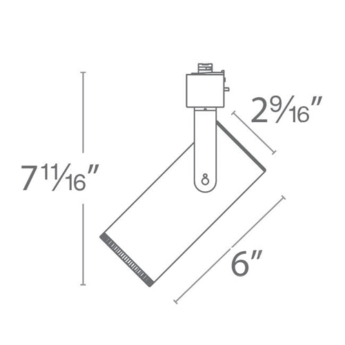 WAC Lighting H-2020-935-BK Silo LED H Track Light, 1115 lumens, 3500K Color Temperature, 90 CRI, Black