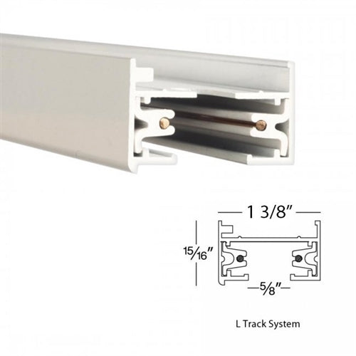 WAC LT4-WT 4' L Trac, 120V, Surface Mount, White