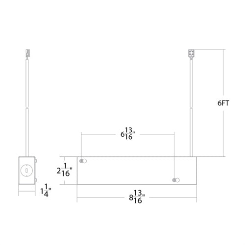 WAC PS-24DC-U6OR-BT 60W 100-277VAC/24VDC Remote Enclosed Power Supply, 100-5% ELV and TRIAC DimmingELV Dimming, TRIAC Dimming