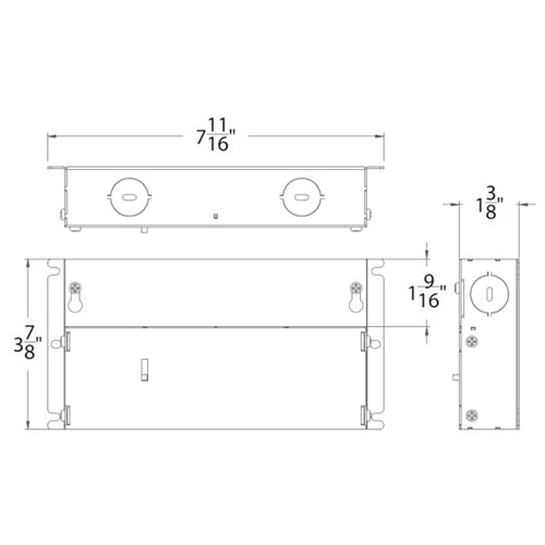WAC PS-24DC-U6OR-WD-SM 60W 120-277VAC/24VDC Remote Power Supply, Dim-to-Warm, ELV Dimming, 0-10V Dimming