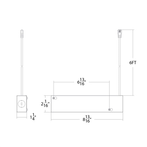 WAC PS-24DC-U96R-T 96W 100-277VAC/24VDC InvisiLED Remote Enclosed Power Supply, 100-5% ELV and TRIAC Dimming