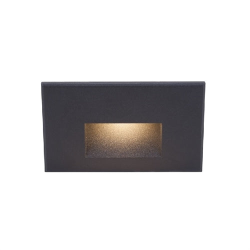 WAC Lighting WL-LED100C-BK 3.5W Horizontal Rectangle LED Step Light, 120V, 3000K Color Temperature, Black on Aluminium