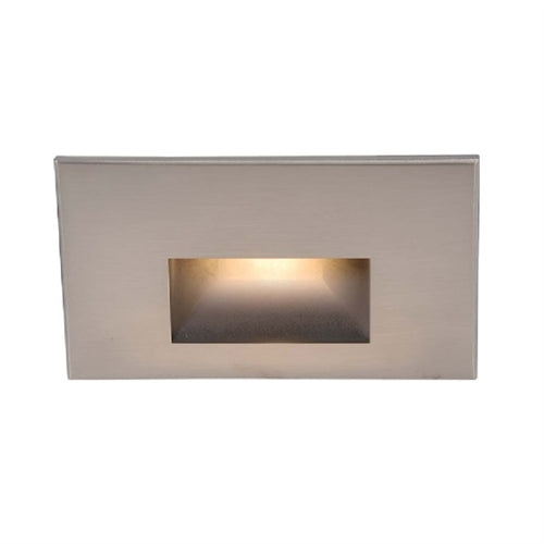 WAC Lighting WL-LED100C-BN 3.5W Horizontal Rectangle LED Step Light, 120V, 3000K Color Temperature, Brushed Nickel on Aluminium