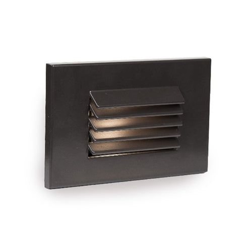 WAC Lighting WL-LED120-AM-BZ 3.5W Horizontal Rectangle LED Step Light, 120V, Amber Light, Black on Aluminium