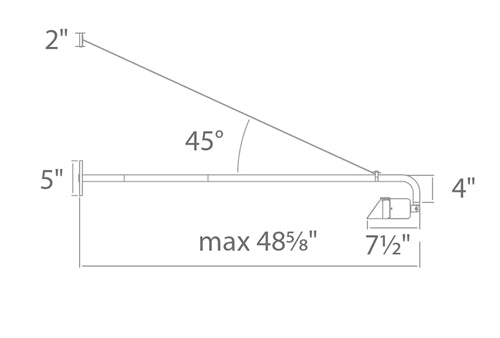 WAC Lighting WP-LED514-40-AGH 15W Endurable LED Single Adjustable Flood Light, 4000K Color Temperature, Architectural Graphite