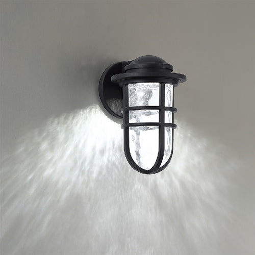 WAC Lighting WS-W24509-BK 10W 9" Steampunk Outdoor LED Wall Sconce, 3000K Color Temperature, 90 CRI, 365 Lumens, Black