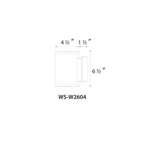 WAC Lighting WS-W2604-BK 6.5" Tube Double LED Light Outdoor Wall Sconce, 16W, 800 Lumens, 3000K Color Temperature, 90 CRI, Black