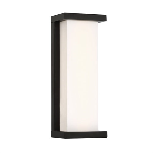 WAC WS-W47814-BK 14" 34W Case LED Outdoor Wall Sconce, 3000K Color Temperature, Black