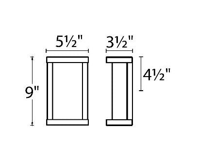 WAC WS-W47820-BK 20" 34W Case LED Outdoor Wall Sconce, 3000K Color Temperature, Black