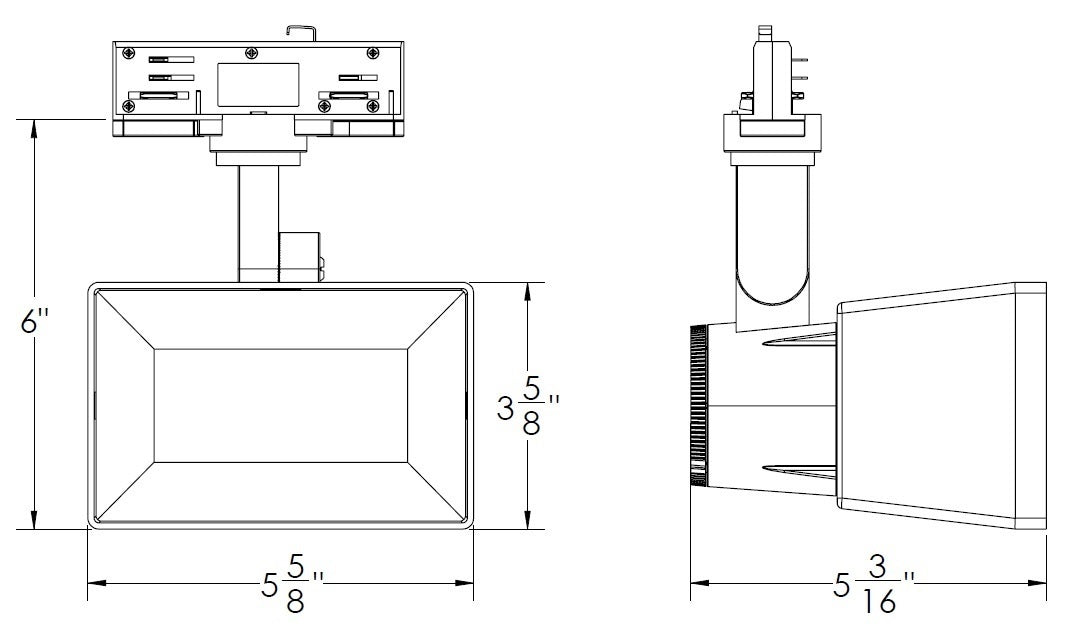 WAC WTK-5028W-927-WT 5028W LED Track Light, 2700K, 90 CRI, White