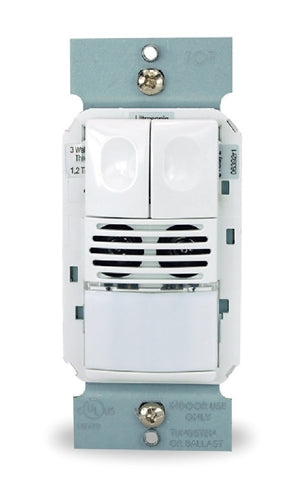 Wattstopper DSW-200-I Dual Technology Dual Relay Wall Switch Occupancy Sensor, 2 Relays 120/277V, Ivory