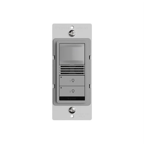 Wattstopper-LMDW-220-GRY DLM Wired Standard Sensor Switch 2 Button, Grey