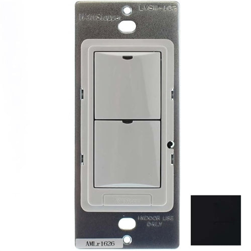 Wattstopper LMSW-102-B Digital Wall Switch, 2-Button with Infrared, Black