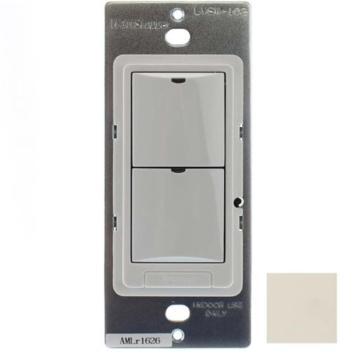 Wattstopper LMSW-102-LA Digital Wall Switch, 2-Button with Infrared, Light Almond