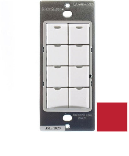 Wattstopper LMSW-108-R Digital Wall Switch, 8-Button with Infrared, Red