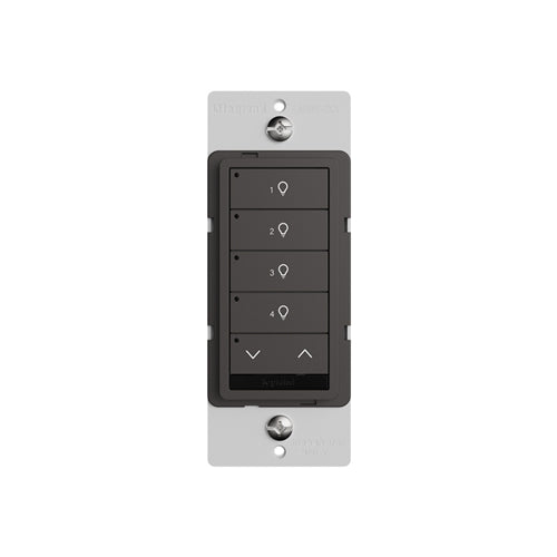 Wattstopper LMSW-241-BR Digital Wall Switch, 4-Button, 1-Rocker Standard Wall Switch, Brown