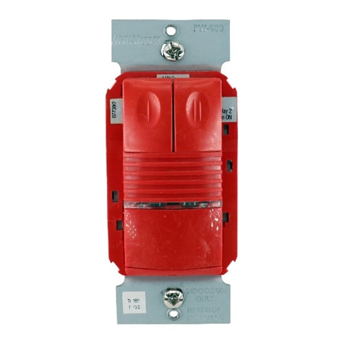 Wattstopper PW-200-R PIR Wall Switch Occupancy Sensor, 120/277V, Red