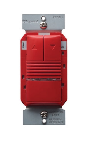Wattstopper PW-311-R 0-10V PIR Wall Switch Occupancy Sensor, 120/277V, Red