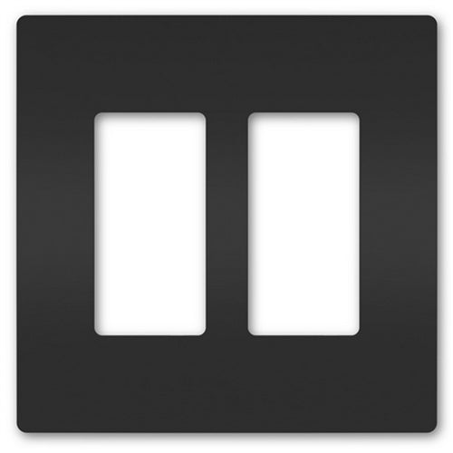 Wattstopper RWP262BK Radiant 2-Gang Screwless Wallplate, Black