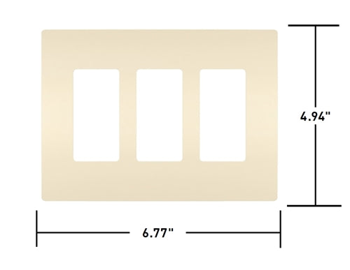 Wattstopper RWP263W Radiant 3-Gang Screwless Wallplate, White