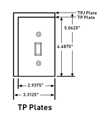 Wattstopper TP26ICC100 Thermoplastic 1-Gang Decorator Wall Plate, Ivory