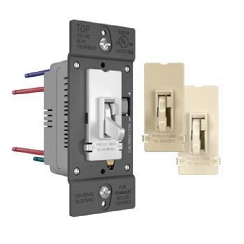 Wattstopper TSD4FBL3PTC 0-10V Fluorescent/ LED Single Pole/3-Way Toddle Slide Dimmer, Preset, Tri-Color