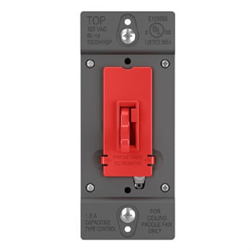 Wattstopper TSDDH163PRED 1.6A Single-Pole/3-Way, Preset Fan Speed Control and De-Hummer, White