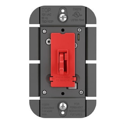 Wattstopper TSDLV703PRED 700VA Single Pole/3-Way Low Voltage Toggle Slide Dimmer, Red