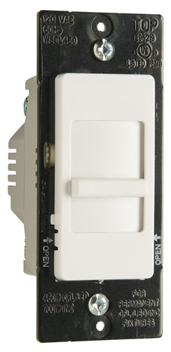 Wattstopper WSCL450TC Wide Slide 450W LED/ CFL 700W Incandescent, Single Pole/3-Way Paddle Slide Dimmer, Preset, Tri-Color