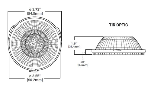 Halo Recessed TIR56FL40 40 degree flood optic
