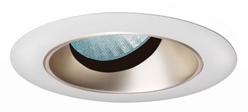 Juno Aculux Recessed Lighting 438NWHZ-WH (3AC WTD WHR) 3-1/4" Low Voltage, LED Angle Cut , Wheat Haze Alzak Reflector, White Trim