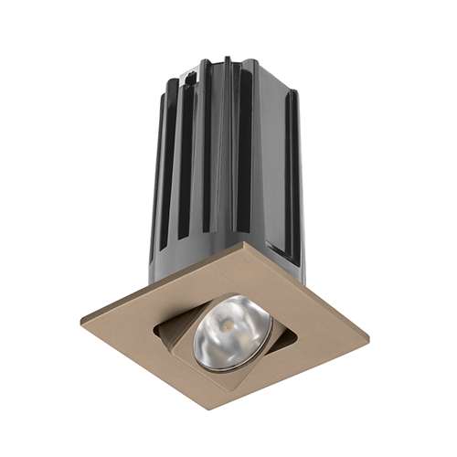 Juno 2" LED 2LEDTRIM G2 SQADJ 30K 90CRI FL BRZ Recessed Lighting 2" LED Gen 2 Square Adjustable 3000K 90 CRI, Flood Beam, Bronze Finish
