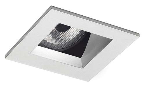 Juno Aculux 2SQA CD FM WET Recessed Lighting 2" LED Square Adjustable Angle Cut Reflector, Lensed, Haze Flush Mount Trim