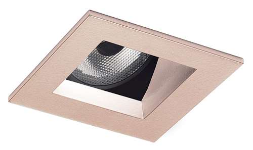 Juno Aculux 2SQA WTD FM WET Recessed Lighting 2" LED Square Adjustable Angle Cut Reflector, Lensed, Wheat Haze Flush Mount Trim