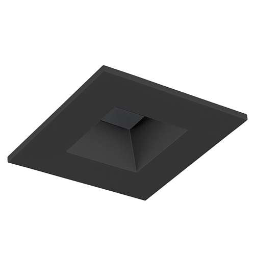 Juno Aculux 2SQD BD SF WET Recessed Lighting 2" LED Square Reflector, Lensed, Black Haze Self Flanged Trim