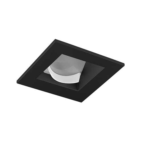 Juno Aculux 2SQWW BD FM Recessed Lighting 2" LED Square Architectural Wall Wash, Black Haze Flush Mount Trim