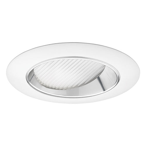 Juno Recessed Lighting 39C-WH (39 CWH) 4" Lensed Wall Wash Trim, Clear Alzak Relfector, White Trim Ring