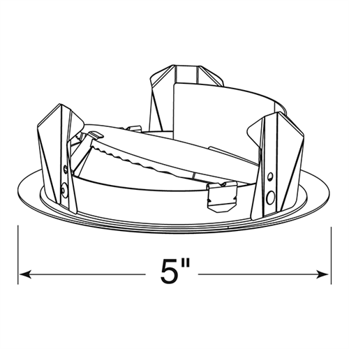 Juno Recessed Lighting 39C-WH (39 CWH) 4" Lensed Wall Wash Trim, Clear Alzak Relfector, White Trim Ring